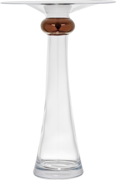 Ваза Wrzesniak Glassworks Luster Copper 24x25,5 см прозрачная 