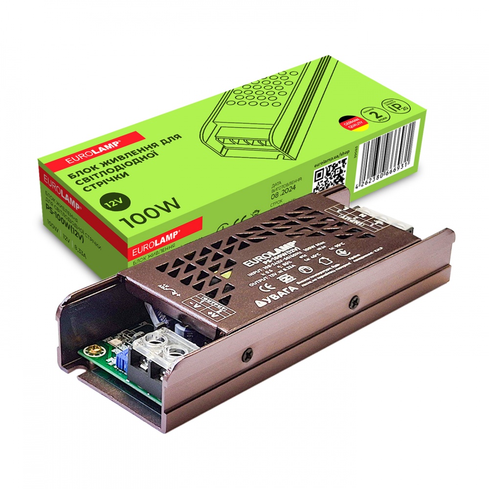 Блок питания Eurolamp 100 Вт IP20 PS-100W(12V)