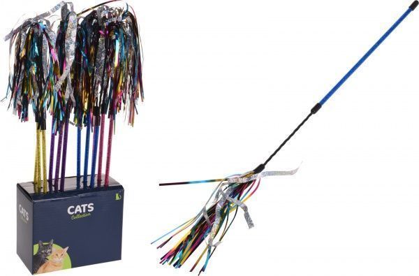 Дразнилка палочка с перьями 39 см