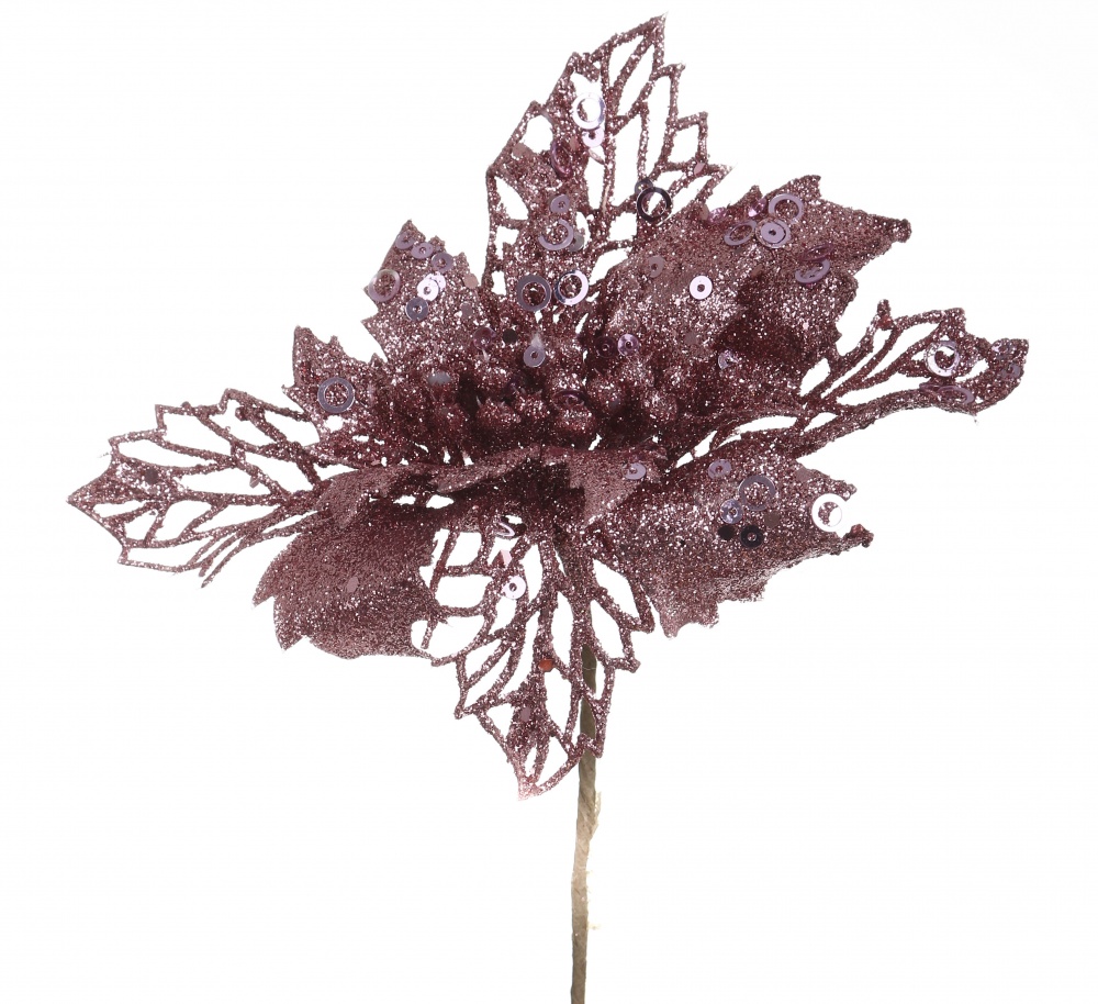 Цветок декоративный пуансетия 15 см в ассортименте (EPI-EYK4-1037)