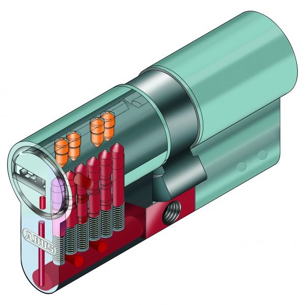 Цилиндр Abus D15 35x45 ключ-ключ 80 мм матовый никель