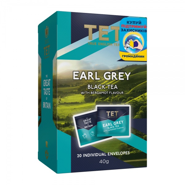 Чай черный ТЕТ с ароматом бергамота Earl Grey 20 шт. 