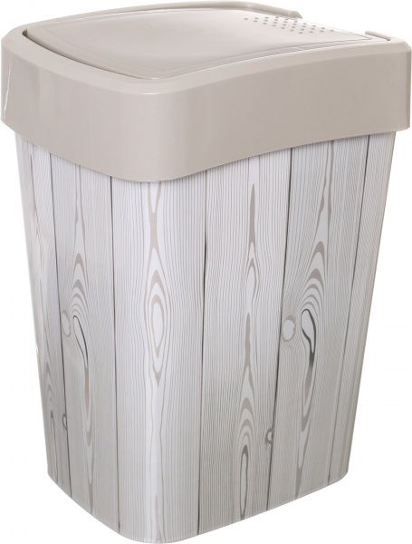Відро для сміття Алеана Євро 18 л кремовий/дерево світле 121067