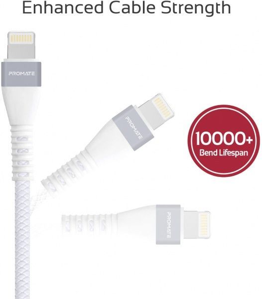 Кабель Promate USB Type-C – USB 1,2 м білий 