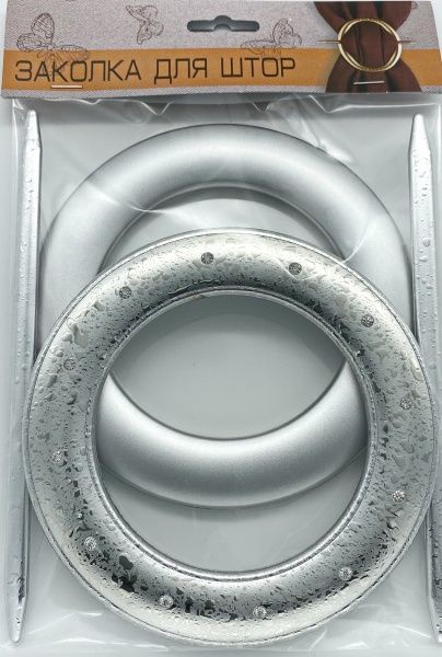 Декор Коло зі стразами d150 мм мокре срібло С002-2а MISLT