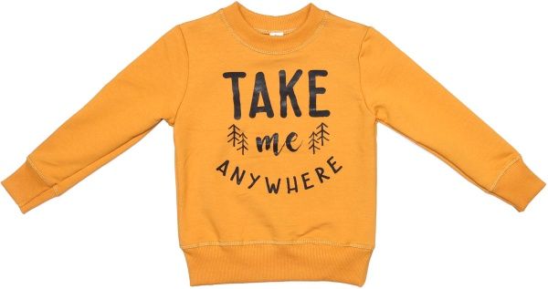 Світшот Маленькие люди 11 для хлопчиків р.128 гірчичний 