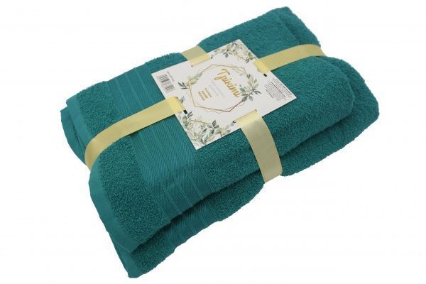 Набір рушників Триніті 50х90/70х140 см смарагдовий Simi 