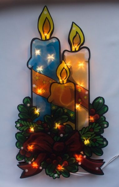 Декорация новогодняя Девилон Свеча 44х24 см 640102