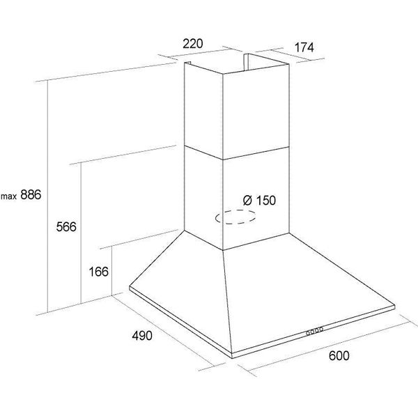 Витяжка Pyramida TK 60 INOX/U
