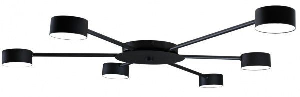 Люстра стельова Светкомплект G Time 6x12 Вт GX53 чорний 