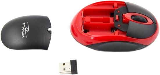 Миша ESPERANZA Titanum TM116R black/red  