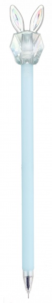 Ручка гелевая Хрустальный зайчик голубая чернила синие 