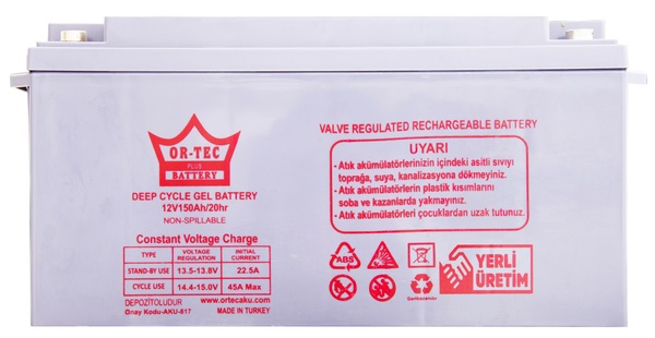 Аккумулятор для ДБЖ OR-TEC 12v 150 Ah GEL 