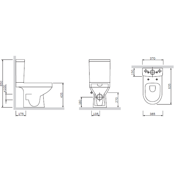 Унитаз-компакт AM.PM Spirit с сиденьем