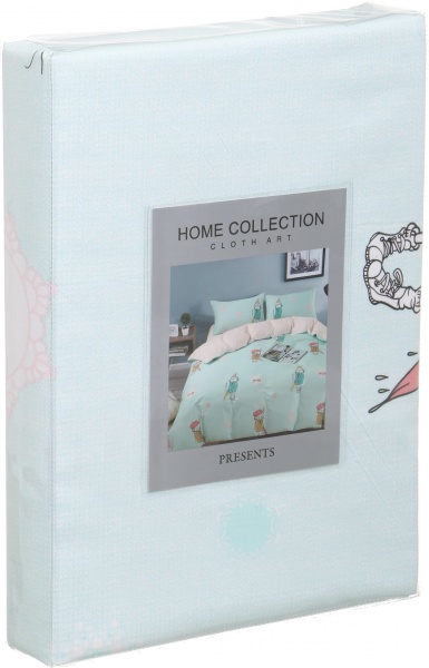 Комплект постільної білизни Smart cat 1,5 світло-рожевий із малюнком 