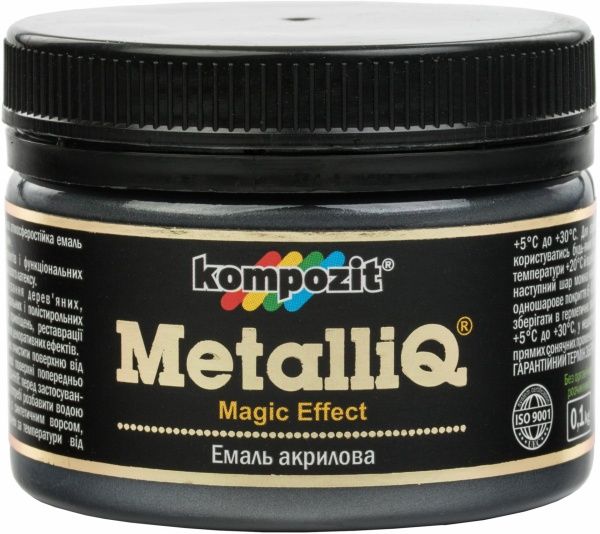 Эмаль акриловая MetalliQ Kompozit черный жемчуг 0,086 л