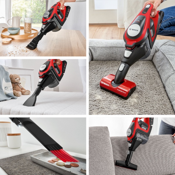 Пылесос аккумуляторный Bosch BCS8214ANM red 