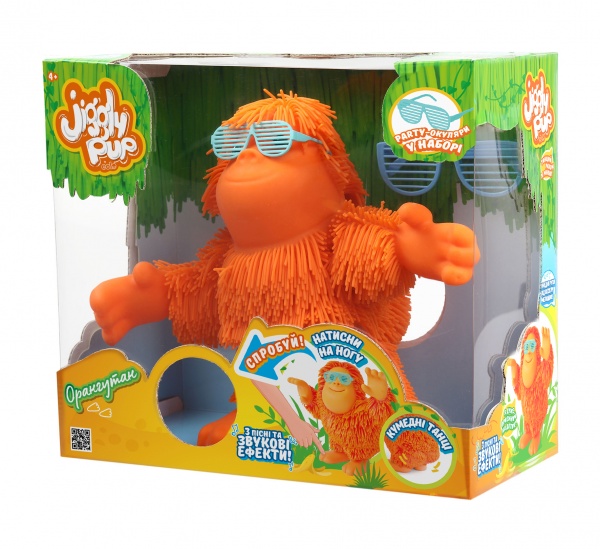 Інтерактивний ігровий набір JIGGLY PUP Орангутан-танцівник (помаранчевий) JP008-OR