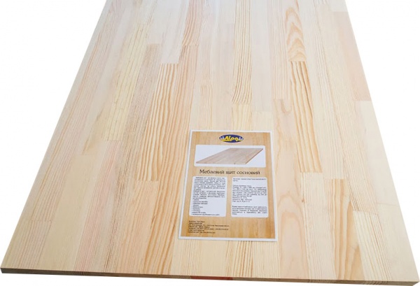 Щит меблевий Ліра 18х350х800 мм сосна А/В