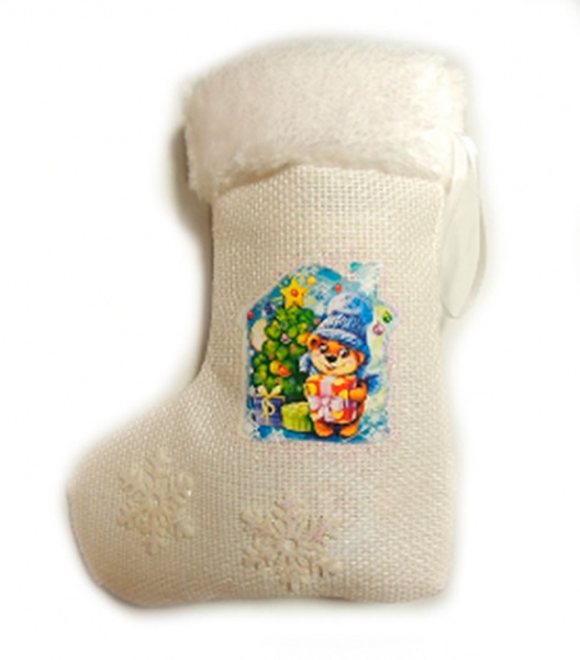 Сапожок декоративный новогодний 25 см 231000 