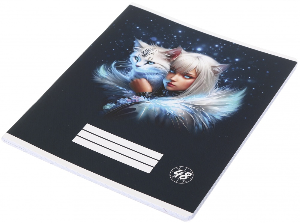 Тетрадь школьная Cat girl_25 48 листов в клеточку Nota Bene