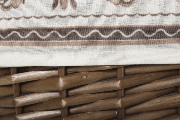 Кошик плетений з текстилем 44х30х48 см HQ13-52CD-2 