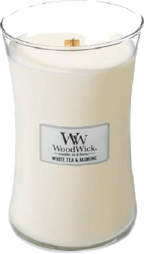 Свеча ароматическая Woodwick Large White Tea & Jasmine 609г 