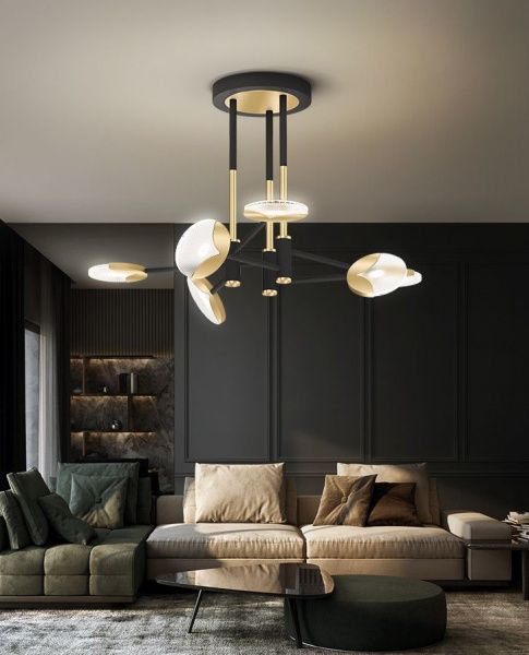 Люстра светодиодная Altalusse INL-5120P-23 23 Вт золотой/черный 