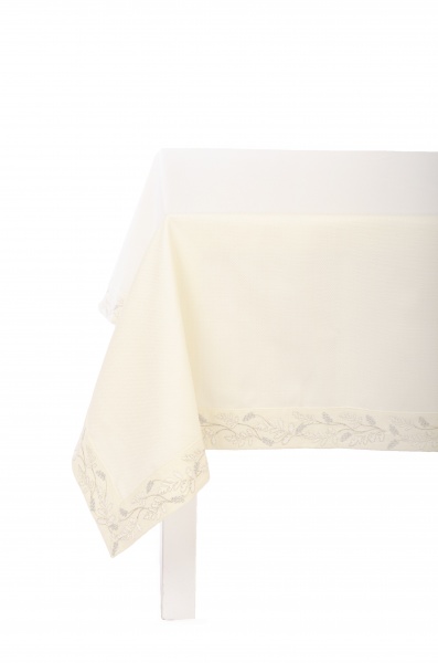 Скатерть Золотые цветы 140x180 см бежевый 