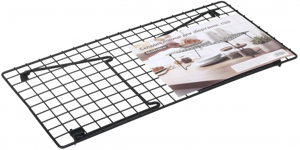 Полка Flamberg для кухни 580х200х280 мм настольная для шкафа для тумбы черная