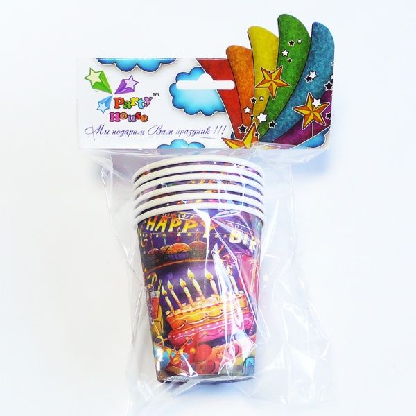 Стакан бумажный Party House 6 шт.(4822621792487)