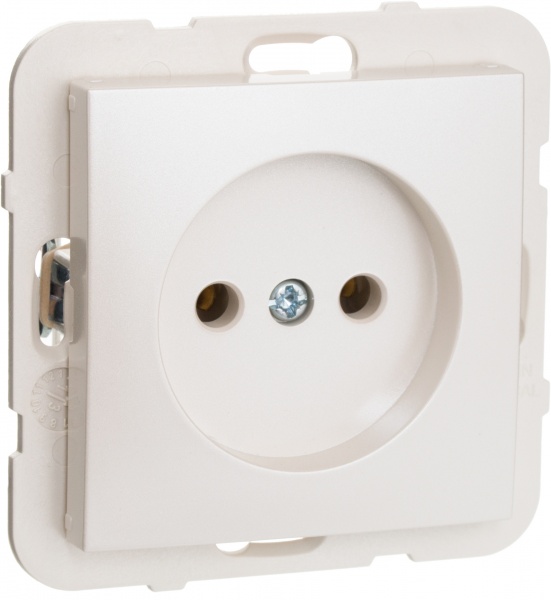 Розетка без заземлення Efapel Logus 16 А 250 В без шторок металік перламутровий