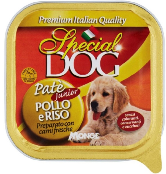 Консерва для середніх порід SPECIAL DOG для цуценят та юніорів з куркою