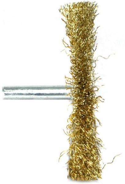 Щітка дискова 75мм, витий (рифлений) дріт хвост.6мм d0,3 об/хв 4500 стальний дріт S&R 136631075