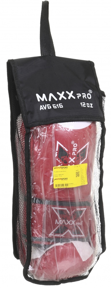 Боксерские перчатки MaxxPro AVG-616 Red vynil-12 р. 12 12 ozoz Red vynil-12 красный