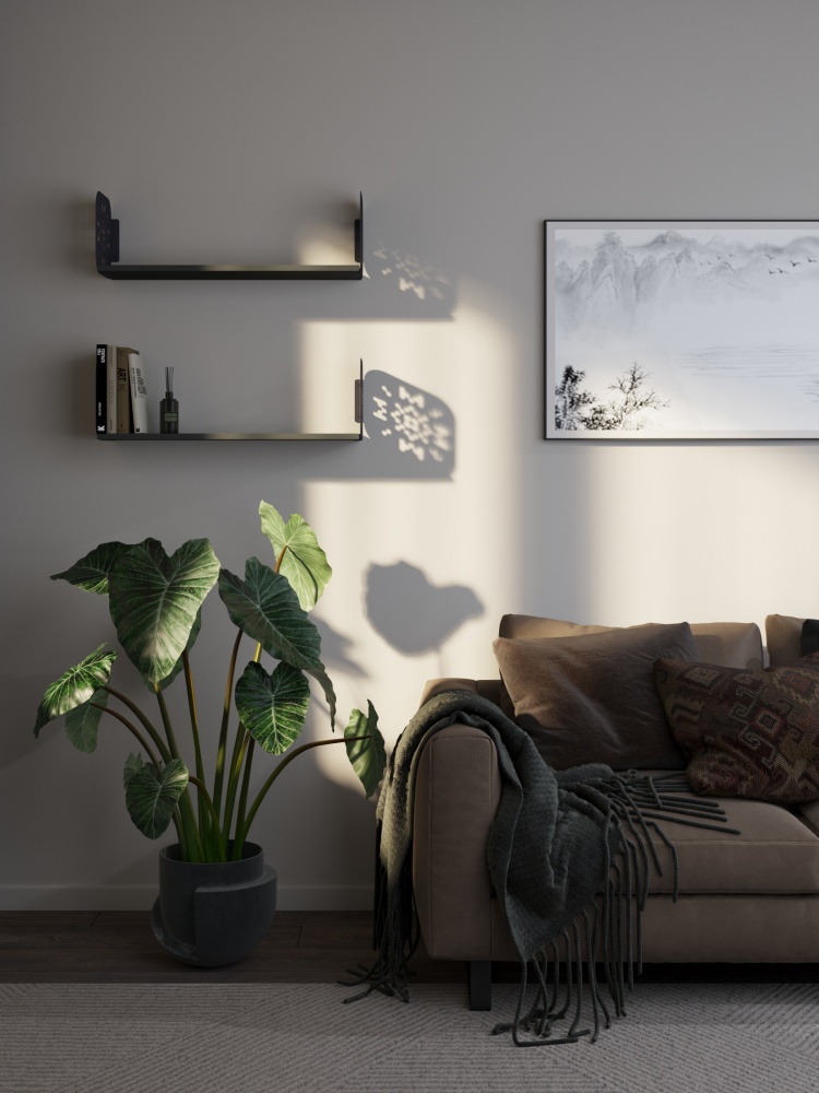 Полиця навісна Metkas Home Дім 800x220x220 мм антрацит (DPN02233 08022 11)