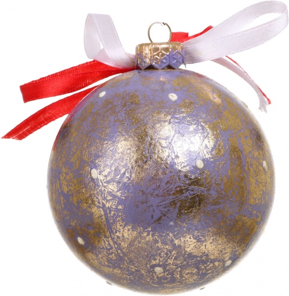 Шар новогодний Декупаж d 80 мм в ассортименте