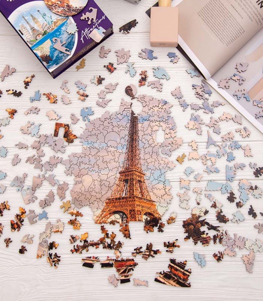 Пазл дерев'яний Ейфелева вежа 30 см PuzzleUp 