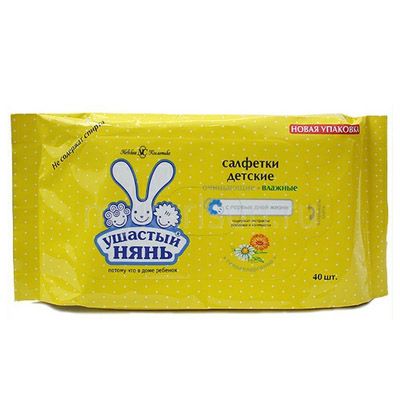 Салфетки влажные Ушастый нянь Детские 40 шт