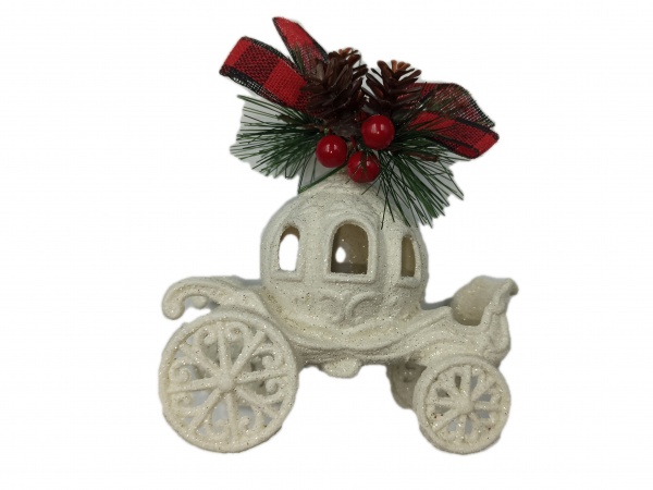 Елочная игрушка Карета E09024 12 см 