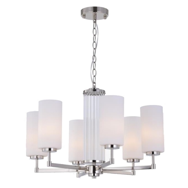 Люстра подвесная Victoria Lighting 6x40 Вт E27 хром Azalea/PL6 chrome 