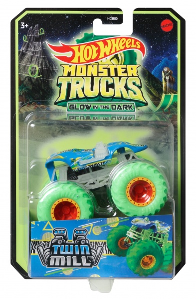 Машинка Hot Wheels Базовая внедорожник 1:64 серии Светящиеся в темноте Monster Trucks (в асс.) HCB50