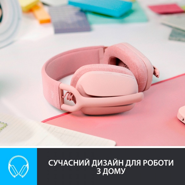 Наушники беспроводные Logitech Zone Vibe 100 rose (981-001224) 