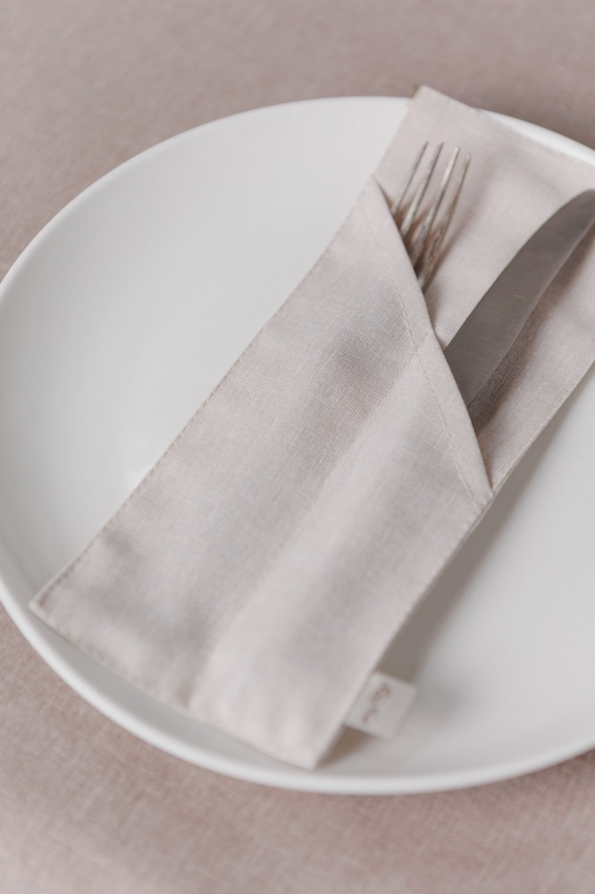 Чехол для приборов La Nuit Шанталь 10x24 см бежевый