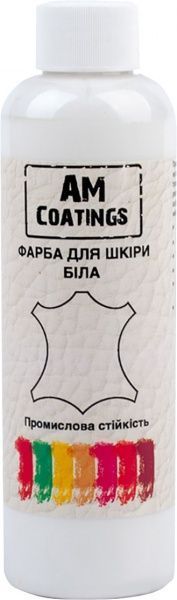Фарба для виробів зі шкіри AM Coatings 200 мл білий