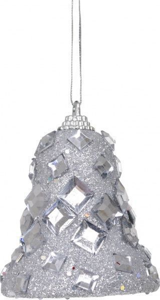 Елочная игрушка Колокольчик с камнями SDE21665S 6,5 см 