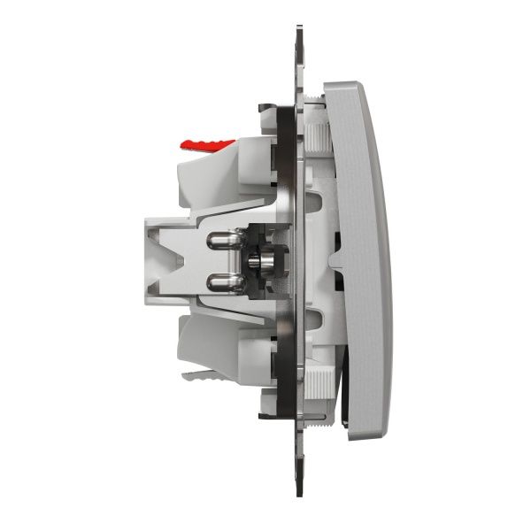 Переключатель проходной одноклавишный Schneider Electric Sedna Design без подсветки 10 А 250В алюминий SDD113106