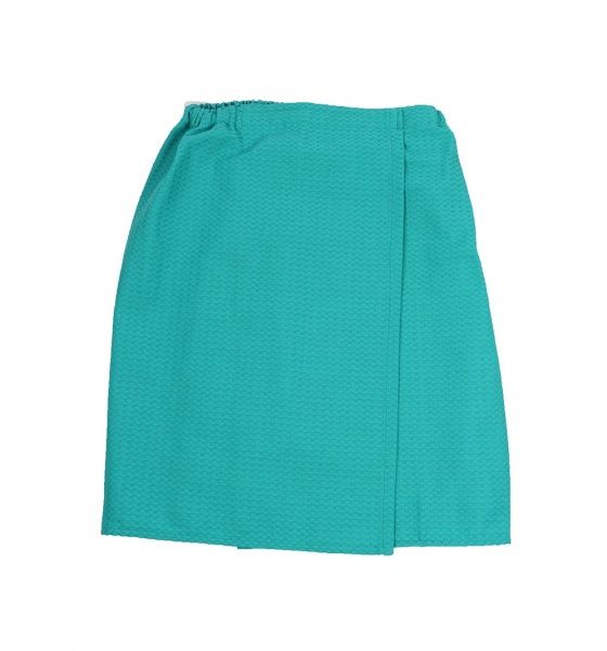 Парео для сауни Sauna PRO вафельне на липучці смарагдове