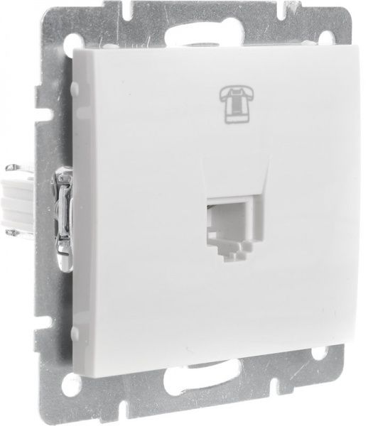 Розетка телефонна Lezard Rain білий 703-0288-137