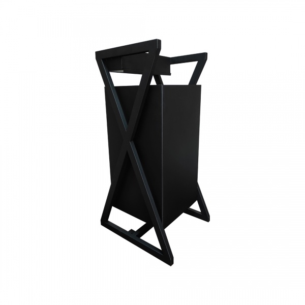 Урна вулична для сміття з попільничкою С3-50 50 л чорний